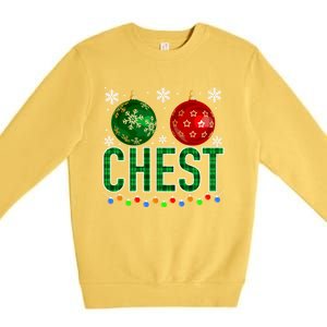 Chest Nuts Chestnuts Christmas Ornats Xmas Cool Gift Premium Crewneck Sweatshirt