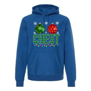 Chest Nuts Chestnuts Christmas Ornats Xmas Cool Gift Premium Hoodie