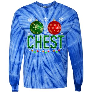 Chest Nuts Chestnuts Christmas Ornats Xmas Cool Gift Tie-Dye Long Sleeve Shirt