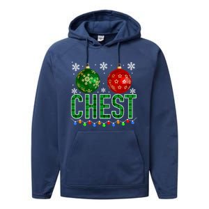 Chest Nuts Chestnuts Christmas Ornats Xmas Cool Gift Performance Fleece Hoodie