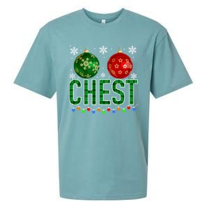 Chest Nuts Chestnuts Christmas Ornats Xmas Cool Gift Sueded Cloud Jersey T-Shirt