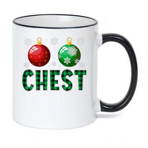 Chest Nuts Christmas  Matching Couple Chestnuts Funny 11oz Black Color Changing Mug