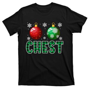 Chest Nuts Christmas  Matching Couple Chestnuts Funny T-Shirt