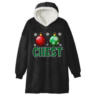 Chest Nuts Christmas  Matching Couple Chestnuts Funny Hooded Wearable Blanket