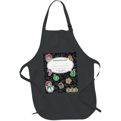 Composition Notebook Costume Matching Group Xmas Full-Length Apron With Pockets