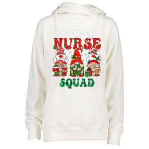 Cardiac Nurse Cute Christmas Gnomes Costume Cardiology Nurse Womens Funnel Neck Pullover Hood