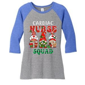 Cardiac Nurse Cute Christmas Gnomes Costume Cardiology Nurse Women's Tri-Blend 3/4-Sleeve Raglan Shirt