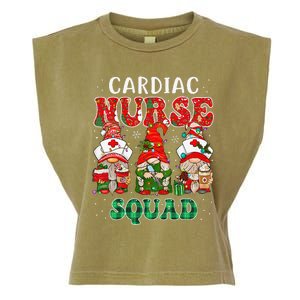 Cardiac Nurse Cute Christmas Gnomes Costume Cardiology Nurse Garment-Dyed Women's Muscle Tee