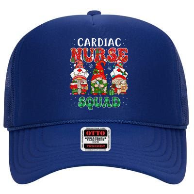 Cardiac Nurse Cute Christmas Gnomes Costume Cardiology Nurse High Crown Mesh Back Trucker Hat