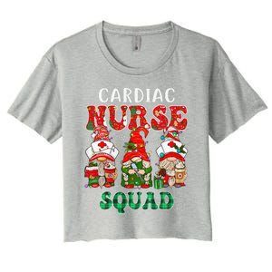 Cardiac Nurse Cute Christmas Gnomes Costume Cardiology Nurse Women's Crop Top Tee