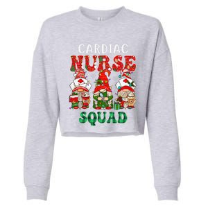 Cardiac Nurse Cute Christmas Gnomes Costume Cardiology Nurse Cropped Pullover Crew