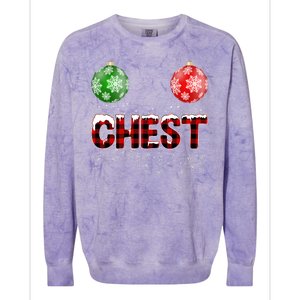 Chest Nuts Christmas Matching Couple Chestnuts Colorblast Crewneck Sweatshirt