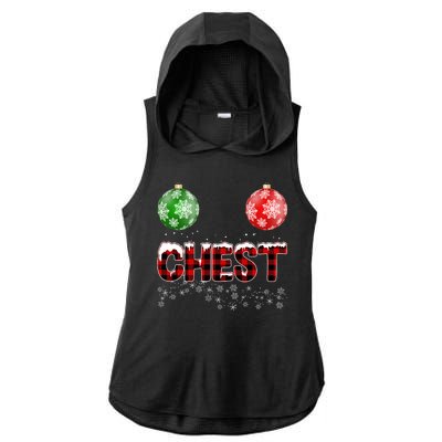 Chest Nuts Christmas Matching Couple Chestnuts Ladies PosiCharge Tri-Blend Wicking Draft Hoodie Tank