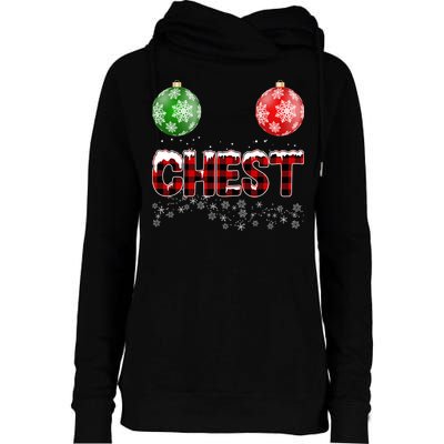Chest Nuts Christmas Matching Couple Chestnuts Womens Funnel Neck Pullover Hood