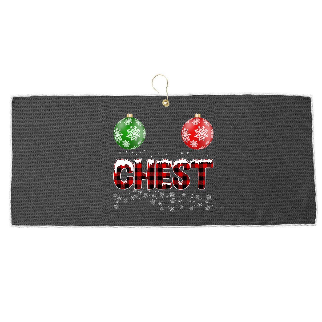 Chest Nuts Christmas Matching Couple Chestnuts Large Microfiber Waffle Golf Towel
