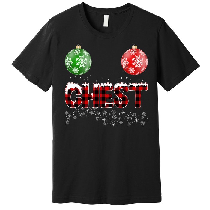 Chest Nuts Christmas Matching Couple Chestnuts Premium T-Shirt