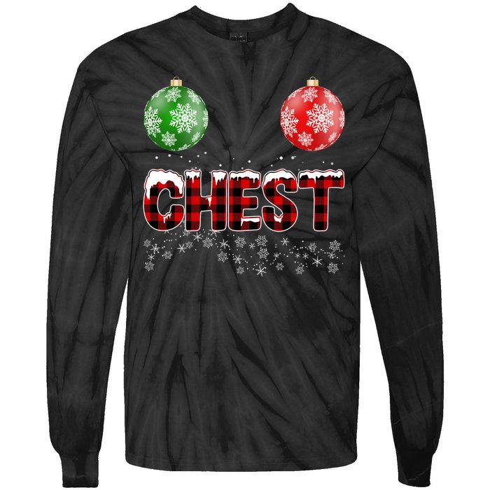 Chest Nuts Christmas Matching Couple Chestnuts Tie-Dye Long Sleeve Shirt