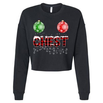 Chest Nuts Christmas Matching Couple Chestnuts Cropped Pullover Crew