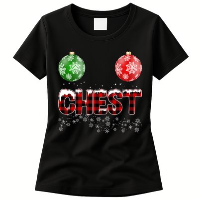 Chest Nuts Christmas Matching Couple Chestnuts Womens T-Shirt