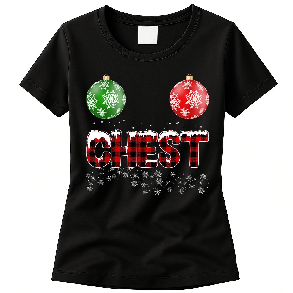 Chest Nuts Christmas Matching Couple Chestnuts Womens T-Shirt