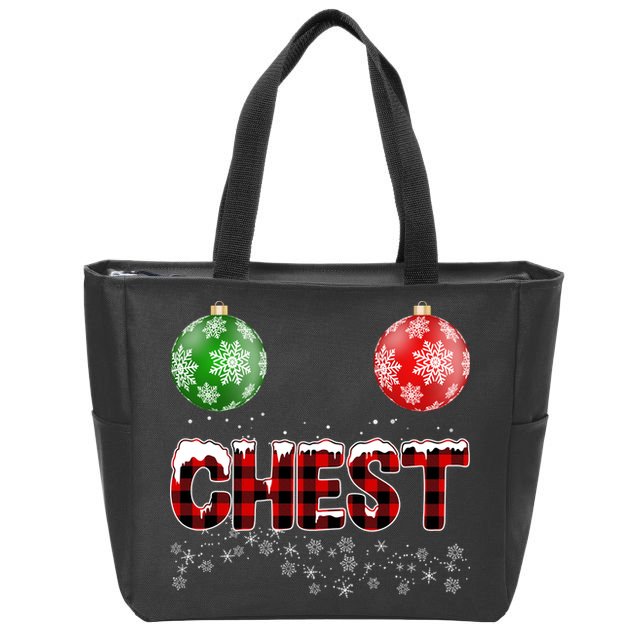 Chest Nuts Christmas Matching Couple Chestnuts Zip Tote Bag