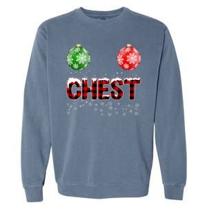 Chest Nuts Christmas Matching Couple Chestnuts Garment-Dyed Sweatshirt