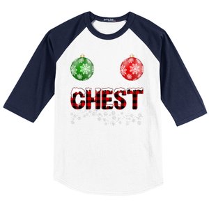 Chest Nuts Christmas Matching Couple Chestnuts Baseball Sleeve Shirt