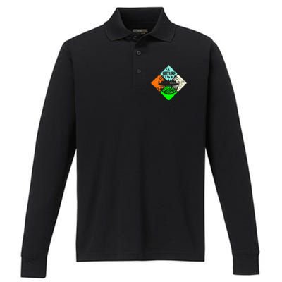 Colorful Nature Performance Long Sleeve Polo