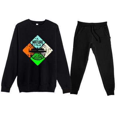 Colorful Nature Premium Crewneck Sweatsuit Set