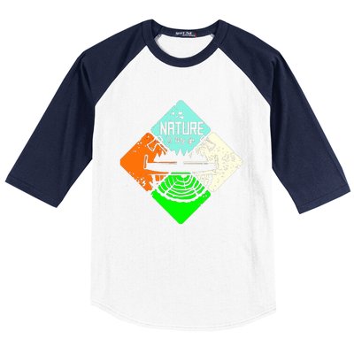 Colorful Nature Baseball Sleeve Shirt