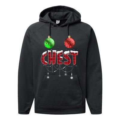 Chest Nuts Christmas  Matching Couple Chestnuts Performance Fleece Hoodie