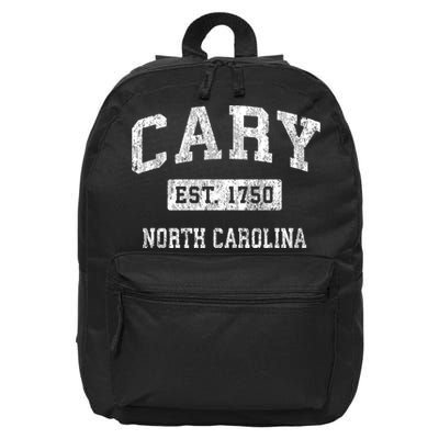 Cary North Carolina Nc Vintage Established Sports 16 in Basic Backpack