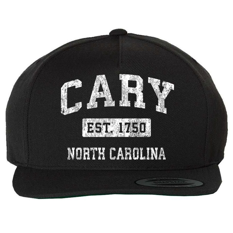 Cary North Carolina Nc Vintage Established Sports Wool Snapback Cap
