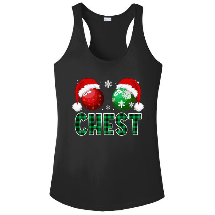 Chest Nuts Christmas Funny Matching Couple Chestnuts Ladies PosiCharge Competitor Racerback Tank