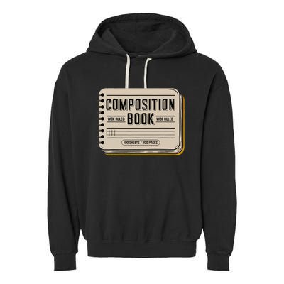 Composition Notebook Costume Teacher Group Matching Garment-Dyed Fleece Hoodie