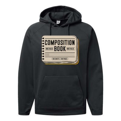 Composition Notebook Costume Teacher Group Matching Performance Fleece Hoodie