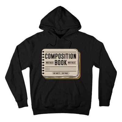 Composition Notebook Costume Teacher Group Matching Hoodie