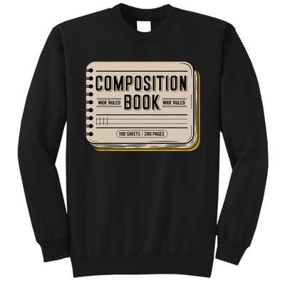 Composition Notebook Costume Teacher Group Matching Sweatshirt