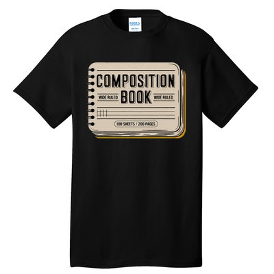 Composition Notebook Costume Teacher Group Matching Tall T-Shirt