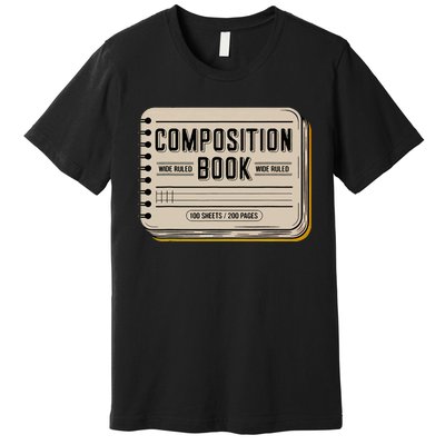 Composition Notebook Costume Teacher Group Matching Premium T-Shirt