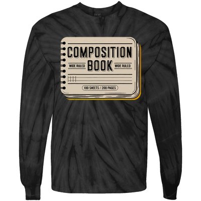 Composition Notebook Costume Teacher Group Matching Tie-Dye Long Sleeve Shirt