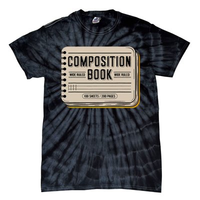 Composition Notebook Costume Teacher Group Matching Tie-Dye T-Shirt