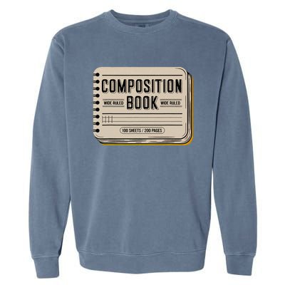 Composition Notebook Costume Teacher Group Matching Garment-Dyed Sweatshirt