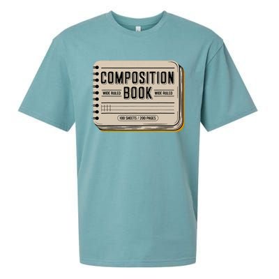 Composition Notebook Costume Teacher Group Matching Sueded Cloud Jersey T-Shirt