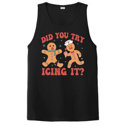 Cute Nurse Christmas Did You Try Icing It  Christmas Nurse Nicu Nurse Christmas PosiCharge Competitor Tank