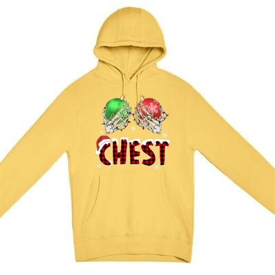 Chest Nuts Christmas Chestnuts Xmas Couple Matching Costume Gift Premium Pullover Hoodie