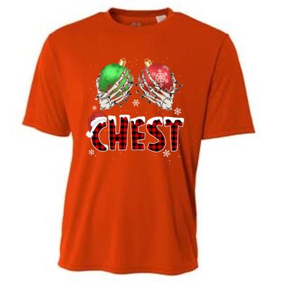 Chest Nuts Christmas Chestnuts Xmas Couple Matching Costume Gift Cooling Performance Crew T-Shirt