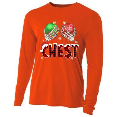 Chest Nuts Christmas Chestnuts Xmas Couple Matching Costume Gift Cooling Performance Long Sleeve Crew