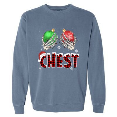 Chest Nuts Christmas Chestnuts Xmas Couple Matching Costume Gift Garment-Dyed Sweatshirt