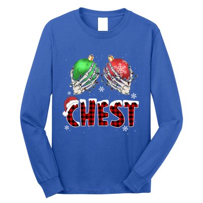 Chest Nuts Christmas Chestnuts Xmas Couple Matching Costume Gift Long Sleeve Shirt